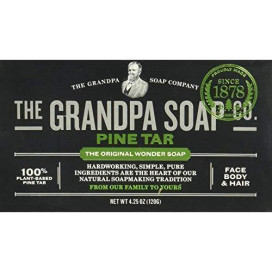 GRANDPAS, SOAP BAR PINE TAR, 4.25 OZ, (Pack of 5)