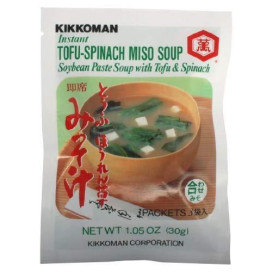 KIKKOMAN, SOUP TOFU SPNCH MISO, 1.05 OZ, (Pack of 12)