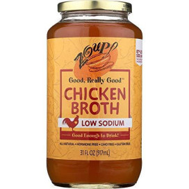 ZOUP GOOD REALLY, BROTH CHICKEN LOW SODIUM, 31 OZ, (Pack of 6)