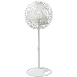 16 In. Oscillating Stand Fan - White
