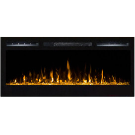 Moda Flame 35 Inch Cynergy Crystal Stone Built-In Wall Mounted Electric Fireplace - LW2035CC-MF
