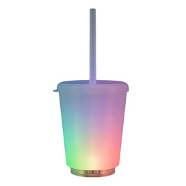12 oz Mini Opaque Acrylic Tumbler with Lid and Straw