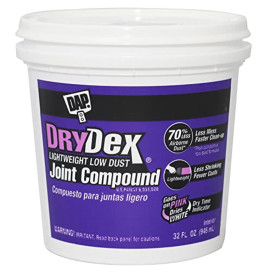 1014724 JOINT COMPOUND WHT 32OZ DAP DryDex White All Purpose Lightweight Joint Compound 32 oz (Pack of 8)