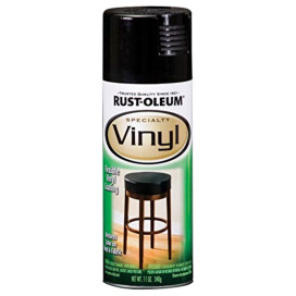 1123512 SPRYPAINT VINYL BLK 11OZ Rust-Oleum Specialty Semi-Gloss Black Spray Paint 12 oz (Pack of 6)