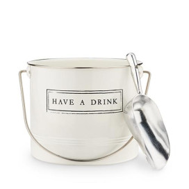 "Have A Drink" Ice Bucket and Scoop by Twine