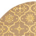 vidaXL Luxury Christmas Tree Skirt with Sock Yellow 35.4" Fabric