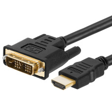 DVI-D Male to HDMI Male Cable Gold Digital HDTV - 10 Feet