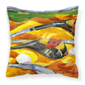 Caroline's Treasures 6063PW1414 Golf Clubs Golfer Decorative Canvas Fabric Pillow, Large, Multicolor