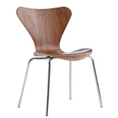 Fine Mod Imports Jays Dining Chair, Walnut