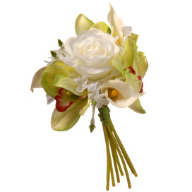 10.25 White Rose & Calla Lily Bouquet