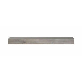 Acacia 60 Shelf or Mantel Shelf with Weathered Gray Finish and Natural Distressing
