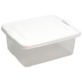 Clearview Storage With White Snap-On Lid, 2.5 Gallon