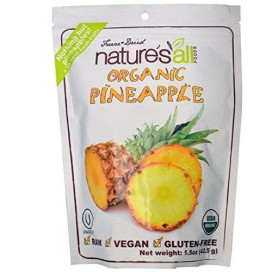 NATURES ALL, PINEAPPLE FRZ DRD RAW ORG, 1.5 OZ, (Pack of 12)